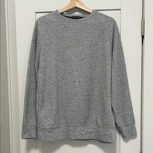 Banana Republic Gray Crewneck Sweater - Heathered Light Gray